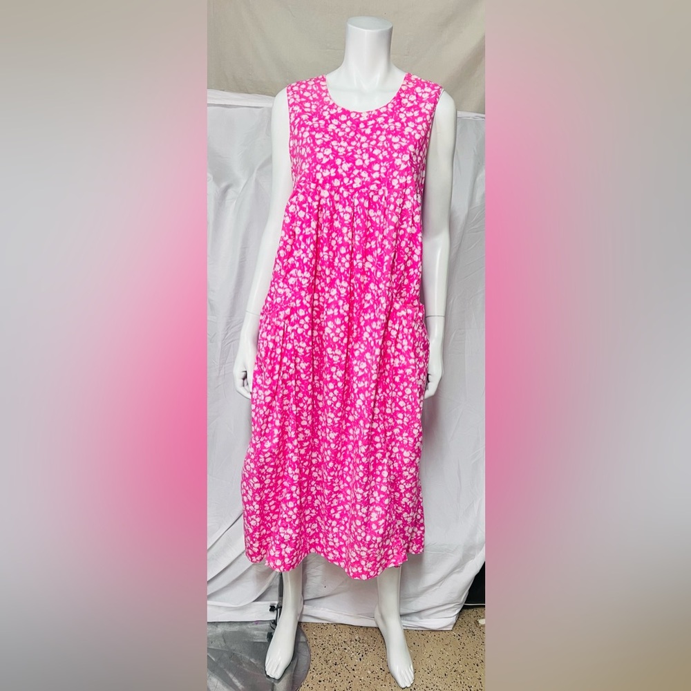 Laura Ashley Pink Floral Dress Sz 6 - 10